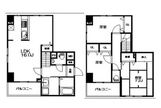 カナルスカイコンフォート【2階】の間取り