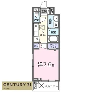 アンジュ・東新川【1階】の間取り