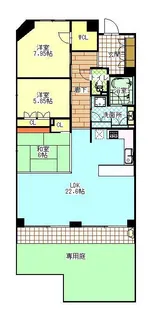 レインボー平田【1階】の間取り