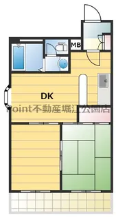 大阪府大阪市浪速区大国1【マンション】の間取り