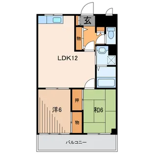 グランドマンションII【8階】の間取り
