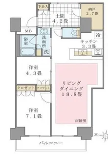 Brillia ist 東雲キャナルコート【4階】の間取り