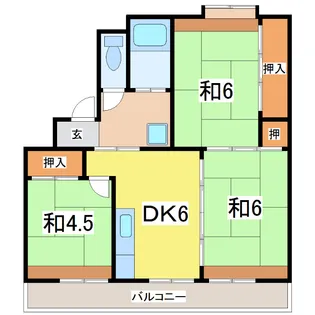 サンコーポラスはるえ 1号棟【4階】の間取り