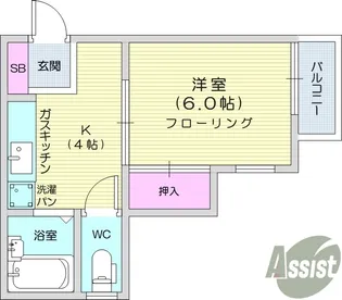コーポ岩谷【2階】の間取り