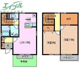 三重県四日市市大字茂福【一戸建】の間取り