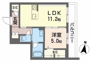 シャーメゾン壺川【2階】の間取り