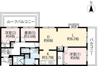UR成城通りパークウエスト【5階】の間取り