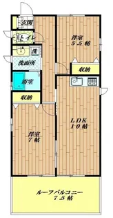 柳美ハイム【2階】の間取り