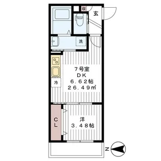AJ南柏WestI【1階】の間取り