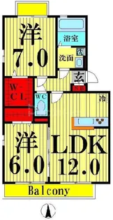 サルドセジュール【1階】の間取り