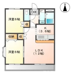 サンタプレイス (Santa PLace )【2階】の間取り