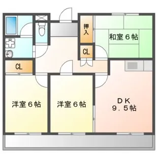神庭ハイツ【2階】の間取り