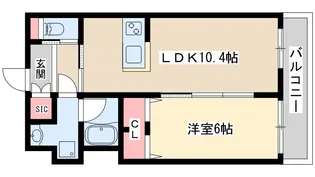 ディームス福島【9階】の間取り