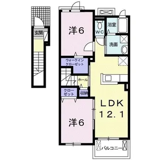エミネンス・的【2階】の間取り