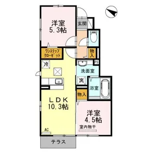 セジュール LA CASA【1階】の間取り