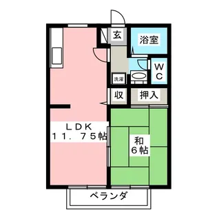 ドミール・ラ・ポームA棟【1階】の間取り