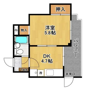 堂前レジデンス【2階】の間取り