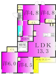 ライトガーツェおおたか【1階】の間取り