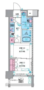 ジェノヴィア浅草VIスカイガーデン【5階】の間取り
