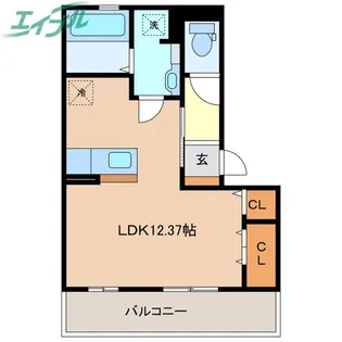パークハウス西浦【3階】の間取り