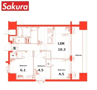 ZOOM横浜SQUARE【7階】の間取り