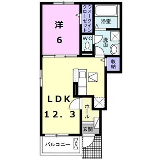 エスパインII【1階】の間取り