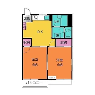 コーポリリー II【2階】の間取り