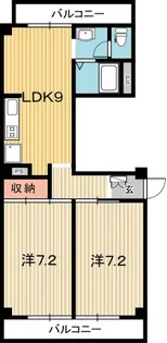 コーポハリマヤ【5階】の間取り