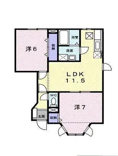 グリーンヒル葛木A【1階】の間取り