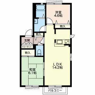 ディアス シノダ A【2階】の間取り