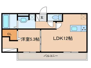 ジーニアル柏井【1階】の間取り