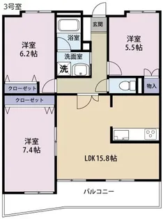 ラフィーネ掛川AI【4階】の間取り