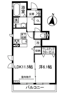 ヴェルジェII【1階】の間取り