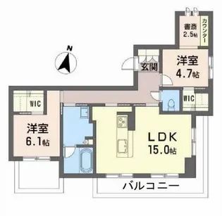 プレミアス上杉一丁目【4階】の間取り