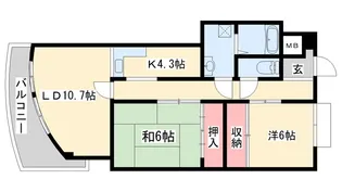 プレジオ滝野【4階】の間取り