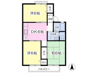 メゾンドマリカB【2階】の間取り