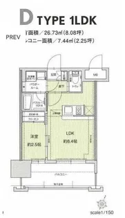 ドゥーエ赤坂【13階】の間取り