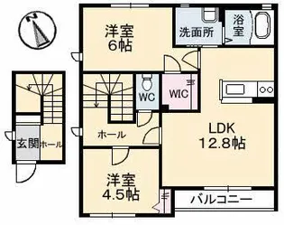 シャーメゾン サンシャイン 壱号館【2階】の間取り