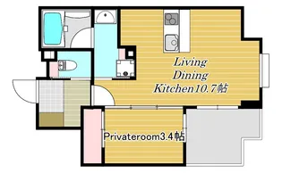 フォーセゾン横川新町【6階】の間取り