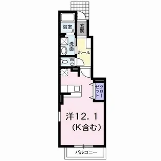 ヴェル ドゥーラ III【1階】の間取り