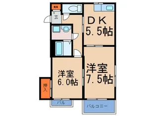 プレステージ野田【2階】の間取り