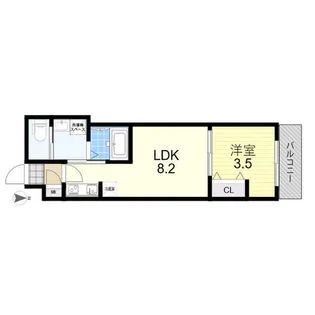 H-maison鶴橋【3階】の間取り