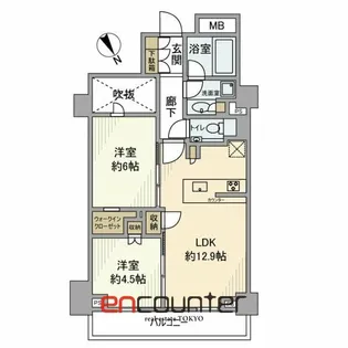 シティハウス四谷坂町【2階】の間取り