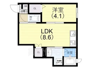 クレール【1階】の間取り
