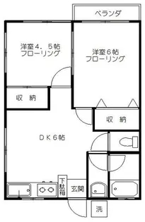 ハイツカメリアナンバー2【1階】の間取り
