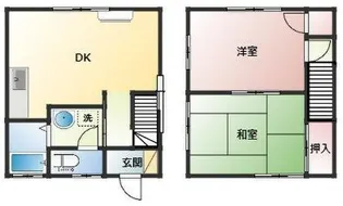 山谷テラスハウス【1階】の間取り
