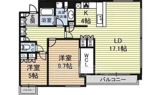 レザンドール東山元町【2階】の間取り