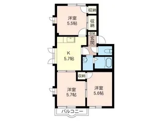 メゾンドール B【2階】の間取り