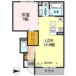 ラ・ルーチェ【1階】の間取り