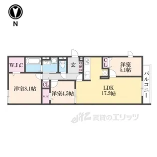 (仮称)D-ROOM橿原市畝傍御陵前PJ【2階】の間取り